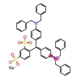 hydrogen di(benzyl)[4-[[4-(dibenzylamino)phenyl](2,4-disulphonatophenyl)methylene]cyclohexa-2,5-dien-1-ylidene]ammonium, sodium salt