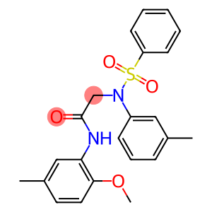2-[benzenesulfonyl-(3-methylphenyl)amino]-N-(2-methoxy-5-methyl-phenyl)acetamide