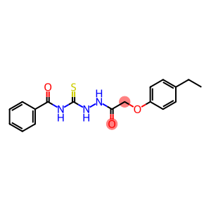 Acetic acid, 2-(4-ethylphenoxy)-, 2-[(benzoylamino)thioxomethyl]hydrazide
