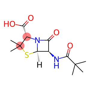 4-Thia-1-azabicyclo[3.2.0]heptane-2-carboxylic acid, 6-[(2,2-dimethyl-1-oxopropyl)amino]-3,3-dimethyl-7-oxo-, (2S,5R,6R)-