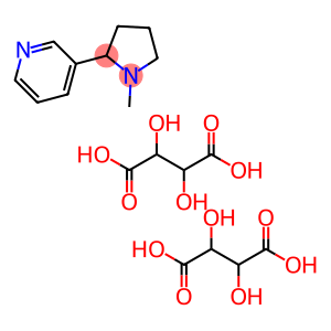 3-[(2S)-1-methylpyrrolidin-2-yl]pyridine bis(2,3-dihydroxybutanedioate) (salt)