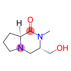 Pyrrolo[1,2-a]pyrazin-1(2H)-one, hexahydro-3-(hydroxymethyl)-2-methyl-, (3S,8aS)- (9CI)