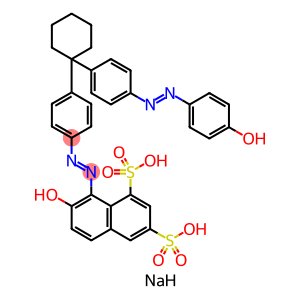 1,3-Naphthalenedisulfonic acid, 7-hydroxy-8-((4-(1-(4-((4-hydroxyphenyl)azo)phenyl)cyclohexyl)phenyl)azo)-, disodium salt