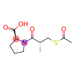 (R)-1-[3-(acetylthio)-2-methyl-1-oxopropyl]-L-proline