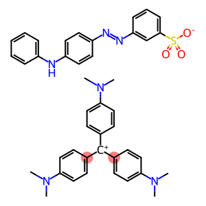 4-{Bis[4-(dimethylamino)phenyl]methylene}-N,N-dimethyl-2,5-cyclohexadien-1-iminium3-[(E)-(4-anilinophenyl)diazenyl]benzenesulfonate