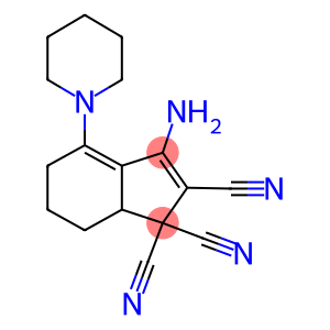 3-amino-4-(1-piperidinyl)-5,6,7,7a-tetrahydro-1H-indene-1,1,2-tricarbonitrile