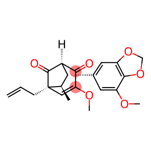 (1S)-3-Methoxy-7β-(7-methoxy-1,3-benzodioxol-5-yl)-6α-methyl-5α-allylbicyclo[3.2.1]oct-3-ene-2,8-dione