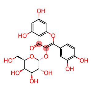 4H-1-Benzopyran-4-one, 2-(3,4-dihydroxyphenyl)-3-(alpha-D-galactopyran osyloxy)-5,7-dihydroxy-