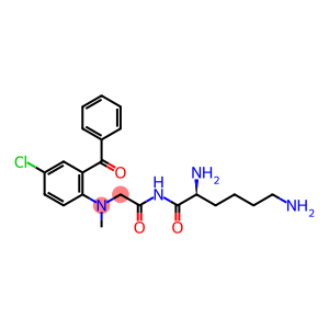 L-lysyl-N-(2-benzoyl-4-chlorophenyl)-N-methylglycinamide