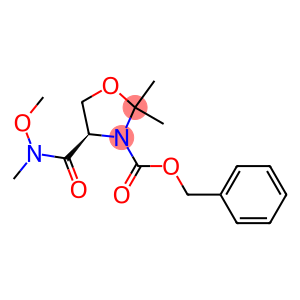 3-Oxazolidinecarboxylic acid, 4-[(methoxymethylamino)carbonyl]-2,2-dimethyl-, phenylmethyl ester, (4R)-