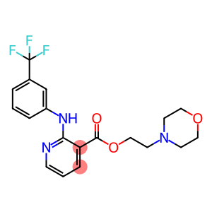 3-pyridinecarboxylic acid 2-[[3-(trifluoromethyl)phenyl]-amino]-2-(4-morpholinyl)-ethyl ester