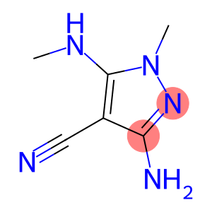 1H-Pyrazole-4-carbonitrile,  3-amino-1-methyl-5-(methylamino)-