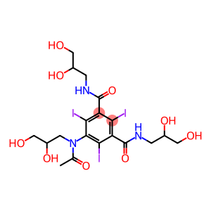 5-(N-2,3-dihydroxypropylacetamido)-*2,4,6-triiodo