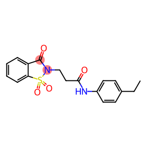 3-(1,1-dioxido-3-oxo-1,2-benzisothiazol-2(3H)-yl)-N-(4-ethylphenyl)propanamide