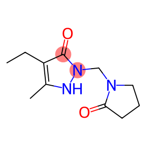 3H-Pyrazol-3-one,4-ethyl-1,2-dihydro-5-methyl-2-[(2-oxo-1-pyrrolidinyl)methyl]-(9CI)