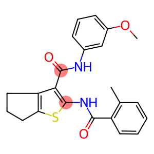 N-(3-methoxyphenyl)-2-[(2-methylbenzoyl)amino]-5,6-dihydro-4H-cyclopenta[b]thiophene-3-carboxamide
