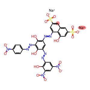 2,7-Naphthalenedisulfonic acid, 4-2,4-dihydroxy-5-(2-hydroxy-3,5-dinitrophenyl)azo-3-(4-nitrophenyl)azophenylazo-5-hydroxy-, disodium salt