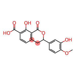8-Hydroxy-3-(3-hydroxy-4-methoxyphenyl)-3,4-dihydro-1-oxo-1H-2-benzopyran-4-carboxylic acid