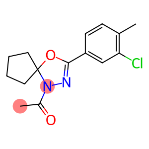 1-acetyl-3-(3-chloro-4-methylphenyl)-4-oxa-1,2-diazaspiro[4.4]non-2-ene