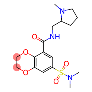 7-(N,N-dimethylsulphamoyl)-2,3-dihydro-N-[(1-methyl-2-pyrrolidinyl)methyl]-1,4-benzodioxin-5-carboxamide