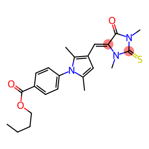butyl 4-{3-[(1,3-dimethyl-5-oxo-2-thioxo-4-imidazolidinylidene)methyl]-2,5-dimethyl-1H-pyrrol-1-yl}benzoate