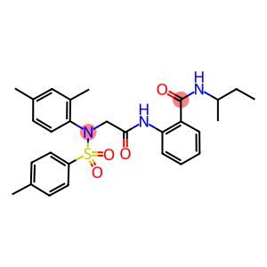 N-(sec-butyl)-2-[({2,4-dimethyl[(4-methylphenyl)sulfonyl]anilino}acetyl)amino]benzamide