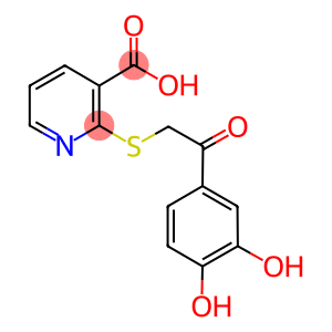 2-{[2-(3,4-dihydroxyphenyl)-2-oxoethyl]sulfanyl}nicotinic acid