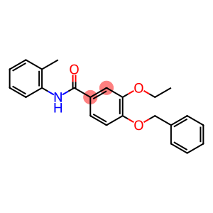 4-(benzyloxy)-3-ethoxy-N-(2-methylphenyl)benzamide