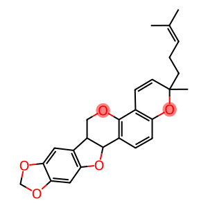 2H,6H-[1,3]Dioxolo[5,6]benzofuro[3,2-c]pyrano[2,3-h][1]benzopyran, 6a,12a-dihydro-2-methyl-2-(4-methyl-3-pentenyl)- (9CI)