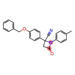 2-[4-(benzyloxy)phenyl]-1-(4-methylphenyl)-4-oxo-2-azetidinecarbonitrile