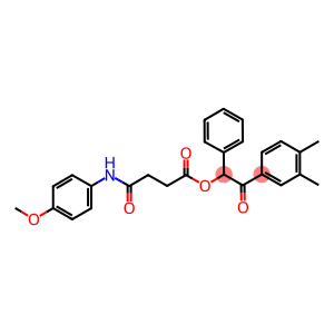 2-(3,4-dimethylphenyl)-2-oxo-1-phenylethyl 4-(4-methoxyanilino)-4-oxobutanoate