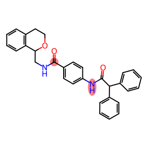 N-(3,4-dihydro-1H-isochromen-1-ylmethyl)-4-[(diphenylacetyl)amino]benzamide