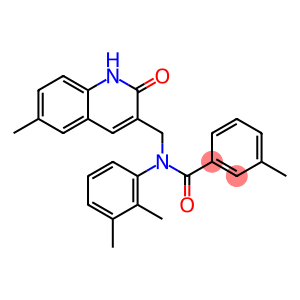 N-(2,3-dimethylphenyl)-N-[(2-hydroxy-6-methyl-3-quinolinyl)methyl]-3-methylbenzamide