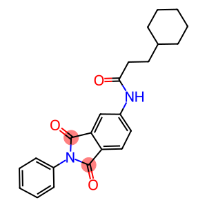 3-cyclohexyl-N-(1,3-dioxo-2-phenyl-2,3-dihydro-1H-isoindol-5-yl)propanamide