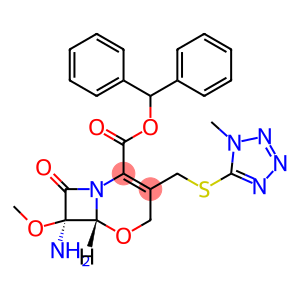 (6R,7R)-Benzhydryl 7-amino-7-methoxy-3-(((1-methyl-1H-tetrazol-5-yl)-thio)methyl)-8-oxo-5-oxa-1-a