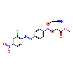 .beta.-Alanine, N-4-(2-chloro-4-nitrophenyl)azophenyl-N-(2-cyanoethyl)-, methyl ester