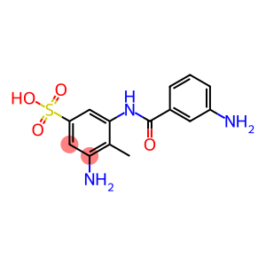 3-amino-4-methyl-5-(3-aminobenzamido)benzene sulfonic acid