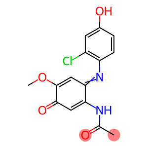 N-[6-[(2-chloro-4-hydroxyphenyl)imino]-4-methoxy-3-oxo-1,4-cyclohexadien-1-yl]acetamide