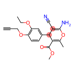 methyl 6-amino-5-cyano-4-[3-ethoxy-4-(2-propynyloxy)phenyl]-2-methyl-4H-pyran-3-carboxylate