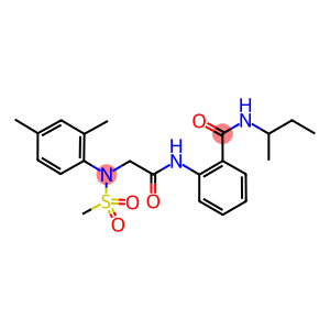 N-(sec-butyl)-2-({[2,4-dimethyl(methylsulfonyl)anilino]acetyl}amino)benzamide
