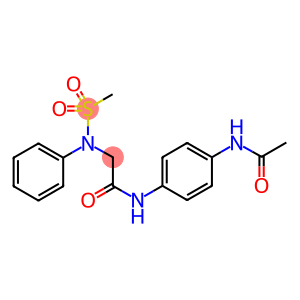 N-[4-(acetylamino)phenyl]-2-[(methylsulfonyl)anilino]acetamide