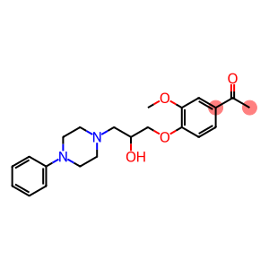 1-{4-[2-hydroxy-3-(4-phenyl-1-piperazinyl)propoxy]-3-methoxyphenyl}ethanone