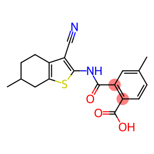 2-{[(3-cyano-6-methyl-4,5,6,7-tetrahydro-1-benzothien-2-yl)amino]carbonyl}-4-methylbenzoic acid