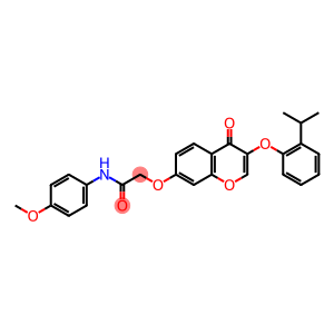 2-{[3-(2-isopropylphenoxy)-4-oxo-4H-chromen-7-yl]oxy}-N-(4-methoxyphenyl)acetamide