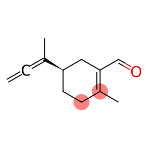 1-Cyclohexene-1-carboxaldehyde,2-methyl-5-(1-methyl-1,2-propadienyl)-,(5R)-(9CI)