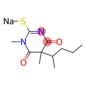 1,5-Dimethyl-5-(1-methylbutyl)-2-sodiothio-4,6(1H,5H)-pyrimidinedione