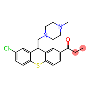 7-Chloro-9-[(4-methylpiperazino)methyl]-2-(propionyl)-9H-thioxanthene