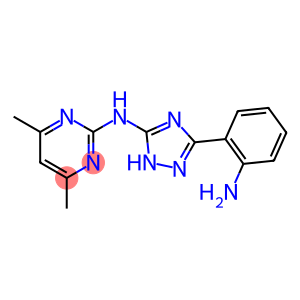 N-[5-(2-aminophenyl)-1H-1,2,4-triazol-3-yl]-4,6-dimethyl-2-pyrimidinamine