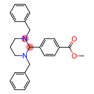 methyl 4-(1,3-dibenzylhexahydro-2-pyrimidinyl)benzoate
