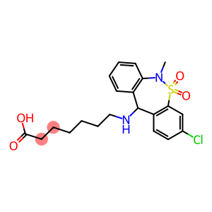 7-[(3-chloro-6-methyl-5,5-dioxido-6,11-dihydrodibenzo[c,f][1,2]thiazepin-11-yl)amino]heptanoic acid